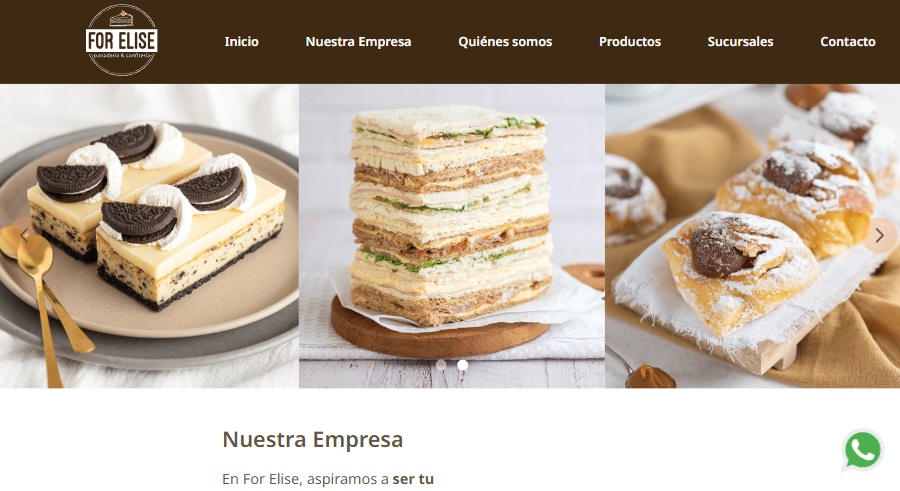 Landing Page para la Panadería y Confiteria For Elise
